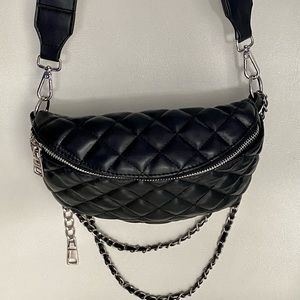 steve madden quilted fanny pack chain belt bag
